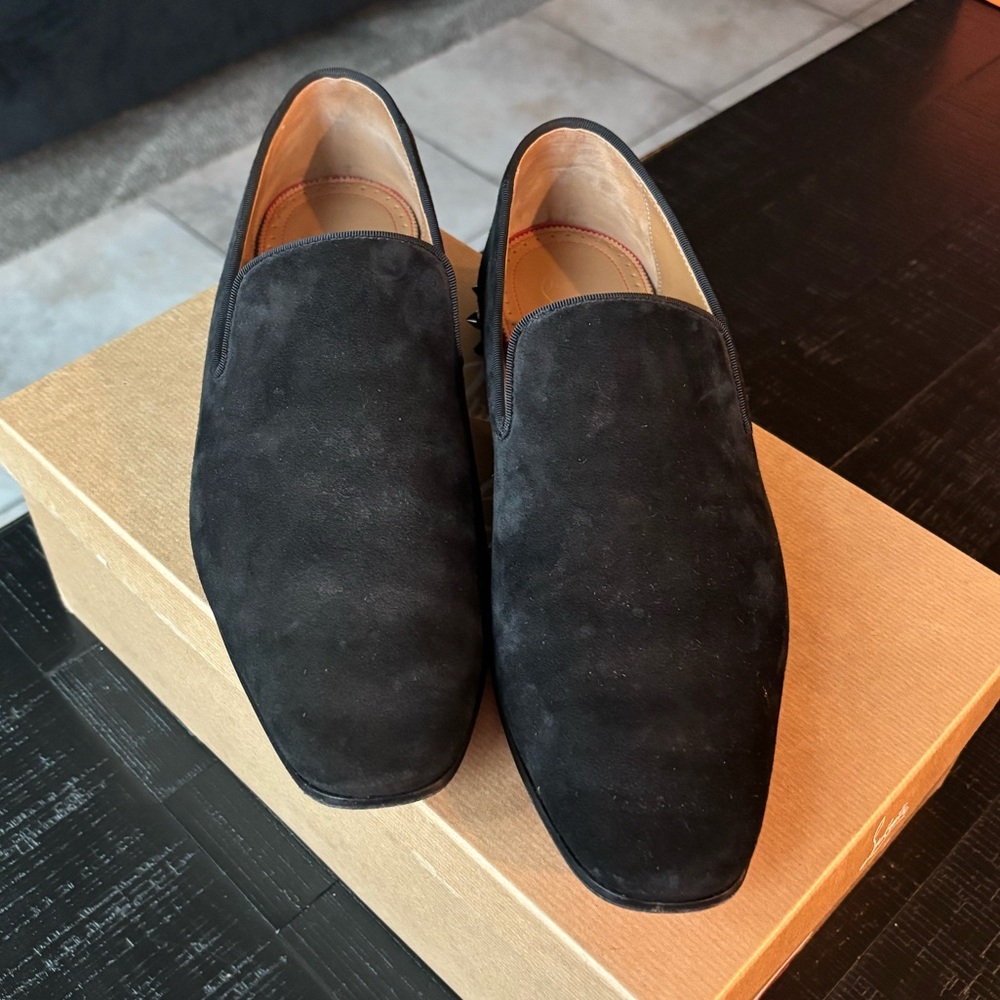 Christian Louboutin Black Suede Men's Loafers